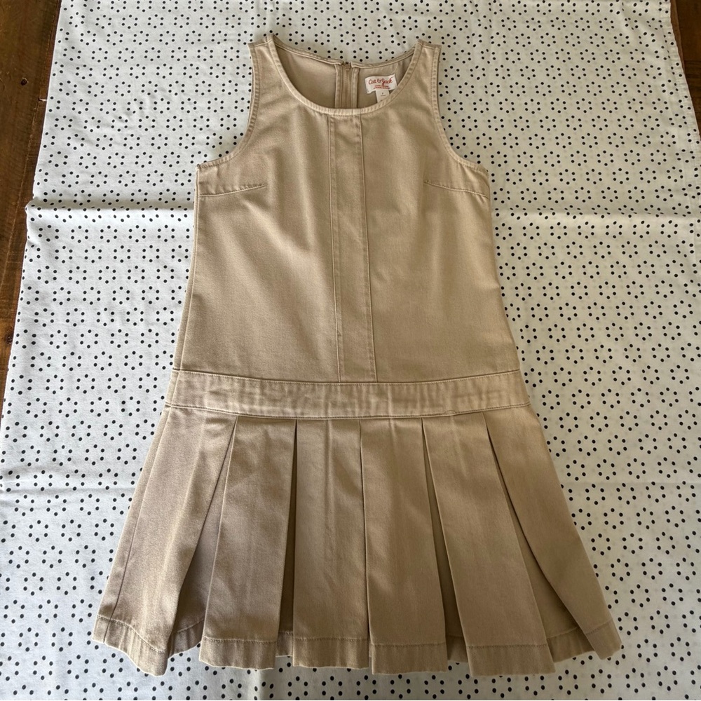 Cat & Jack - Girls Pleated Sleeveless School Jumper - Beige